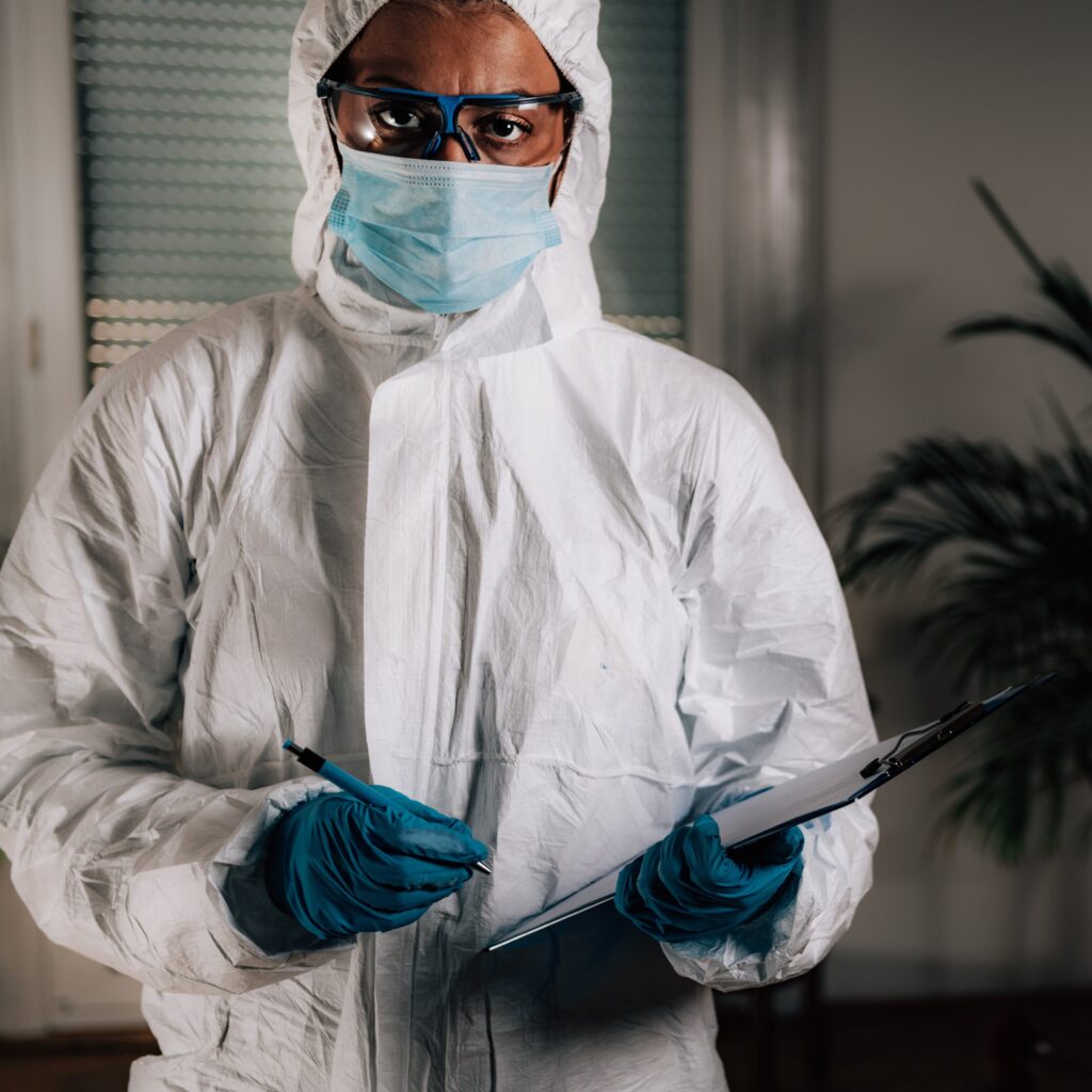 mentor guiding young forensic learner
